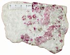 Marble with ruby corundum