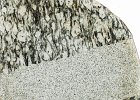 met5a  Biotite-bearing granitic augen-gneiss, cut by an undeformed microgranite sheet.